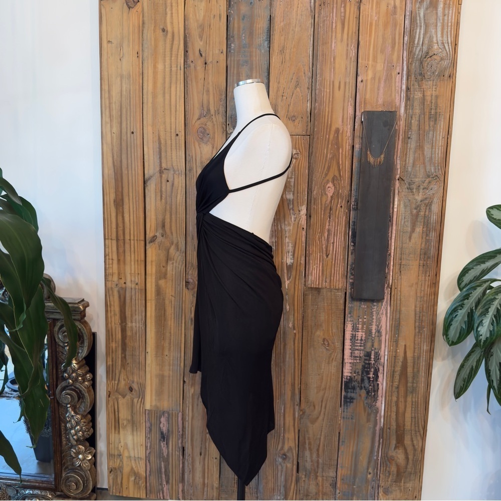 NWT RtA Jersey Twist Front Dress in Black Sz Small - Picture 8 of 12